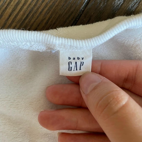 BabyGap White Grey Bear Bib - Picture 3 of 3